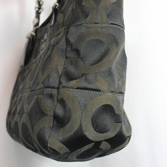 Madison Mia Op Art Sig ChainLink Sateen Canvas Bag - Picture 3 of 8